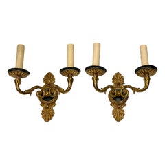 Pair of French Empire Style Sconces