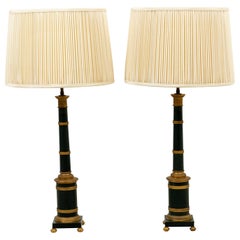 Pair of French Empire Style Table Lamps
