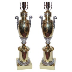 Pair of French Empire Style Table Lamps