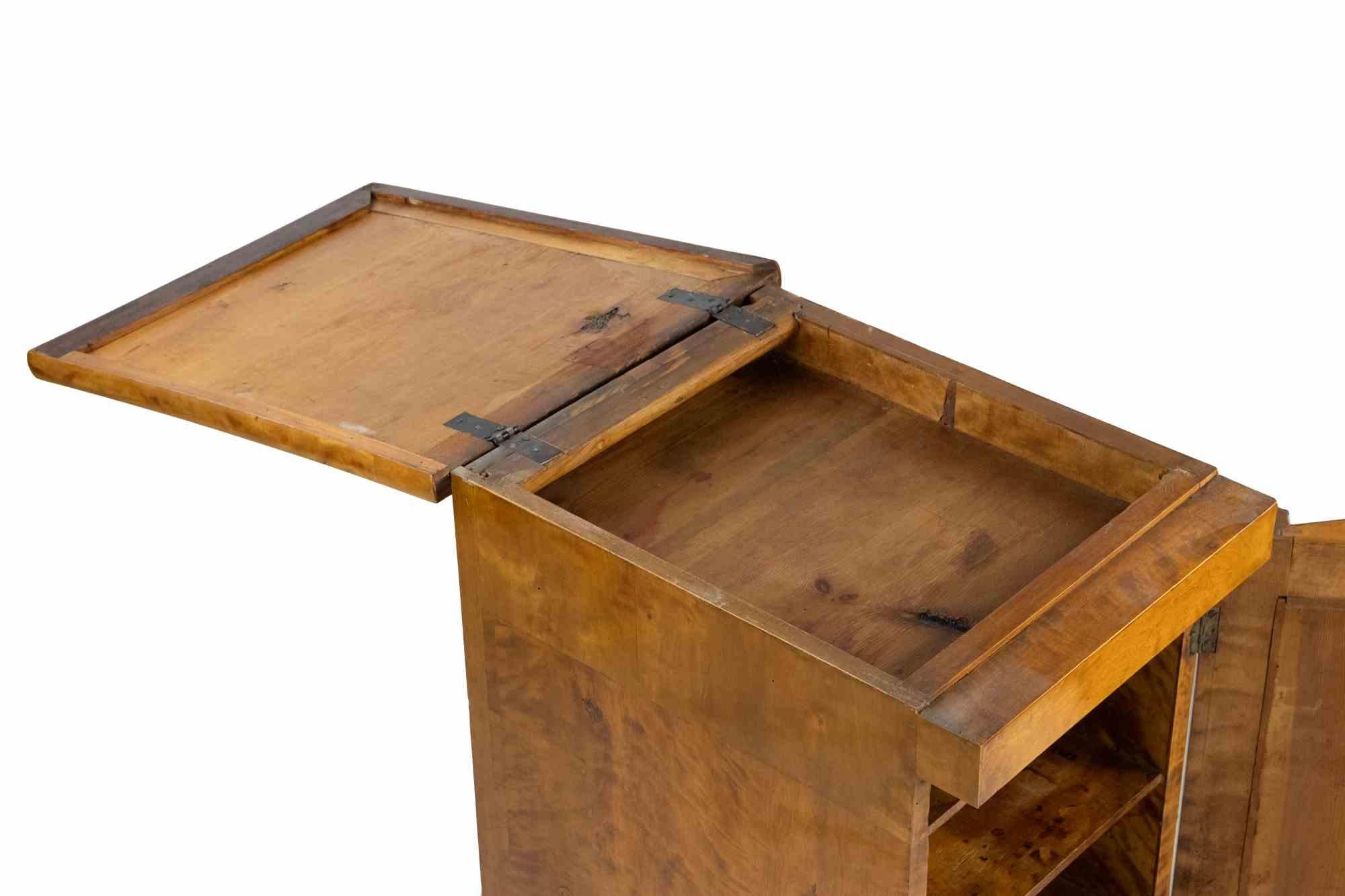 Wood Pair of French Empire Style Walnut Night Tables, Late 19th Century For Sale