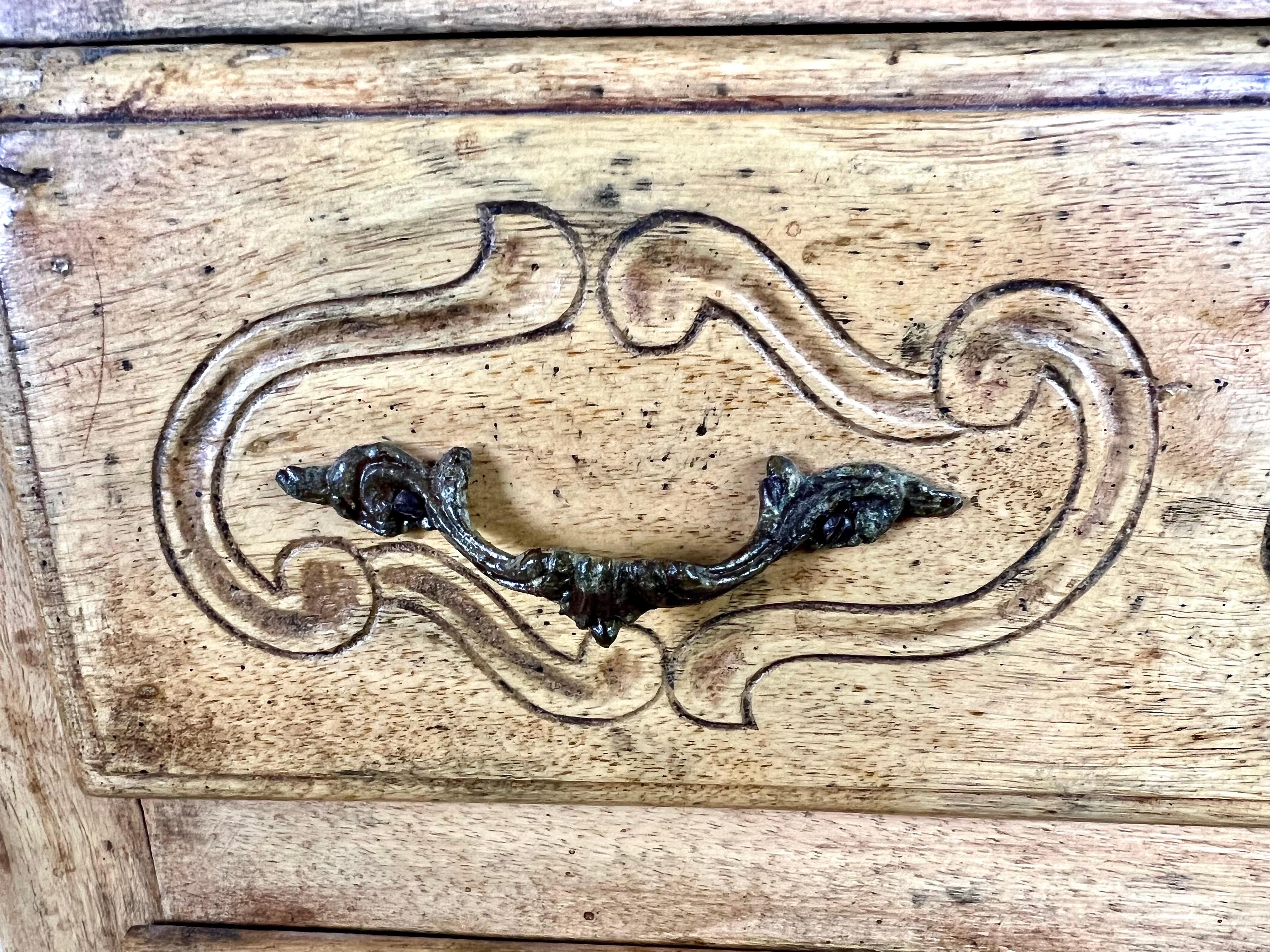 Pair of French End Table w/ Drawers and Granite Tops C. 1930's For Sale 3