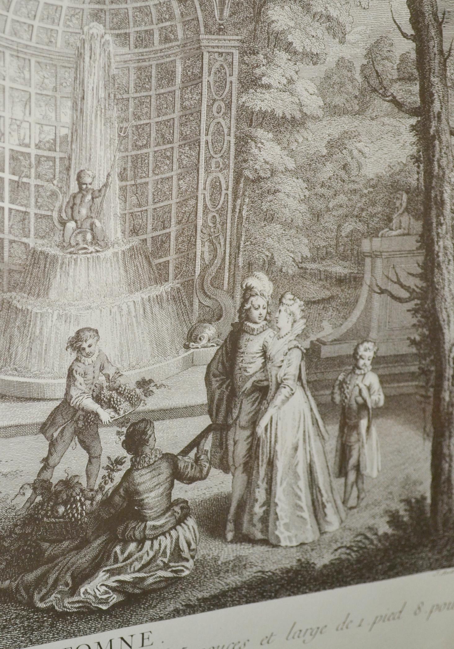 Pair of French Engraving by A. Watteau In Good Condition In Dallas, TX