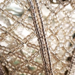 Pair of French Exquisite Crystal Wall Sconces with Two Lights and Mirror