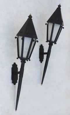 Large French Outdoor Torchère Lanterns C1950