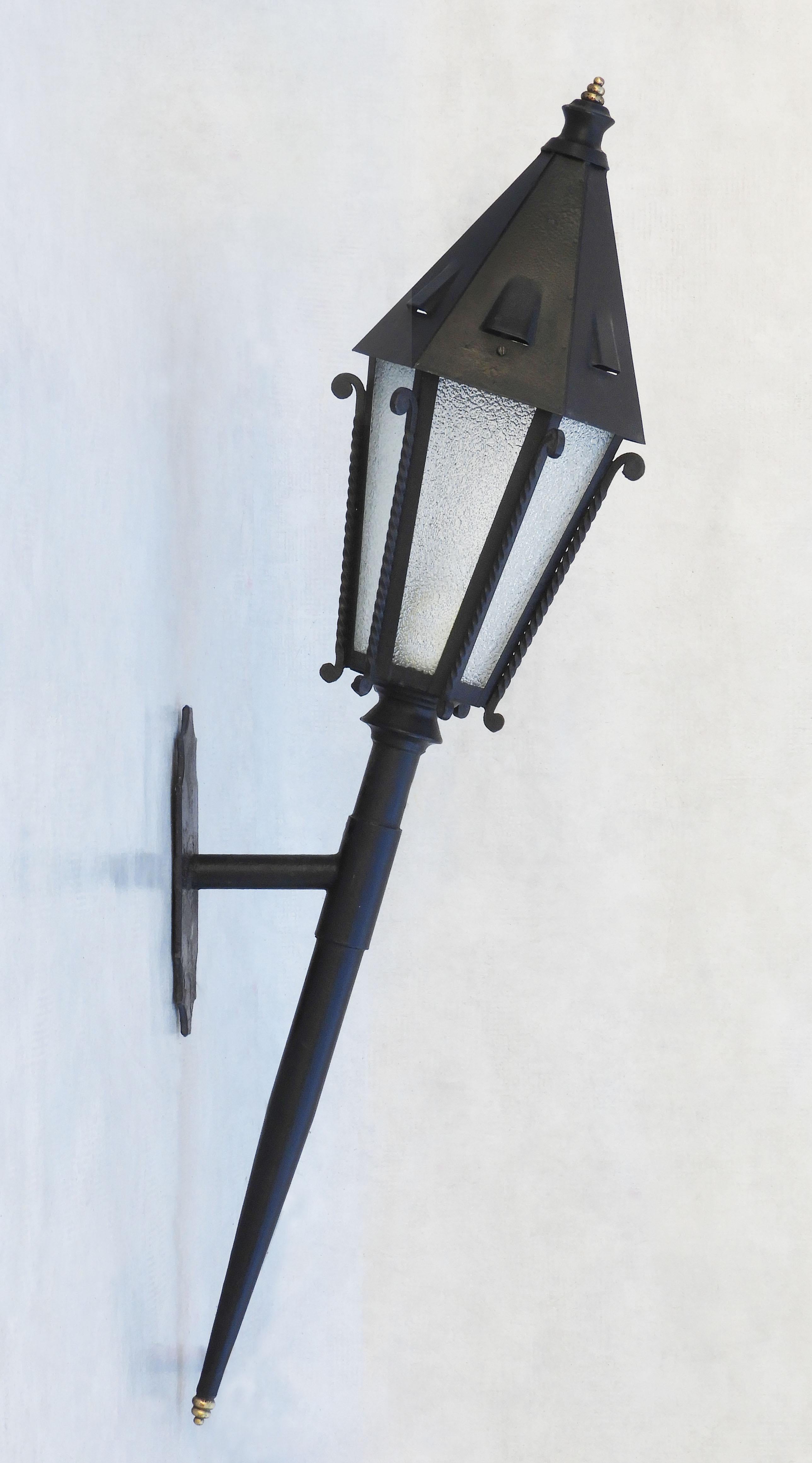 20th Century Large French Outdoor Torchère Lanterns C1950