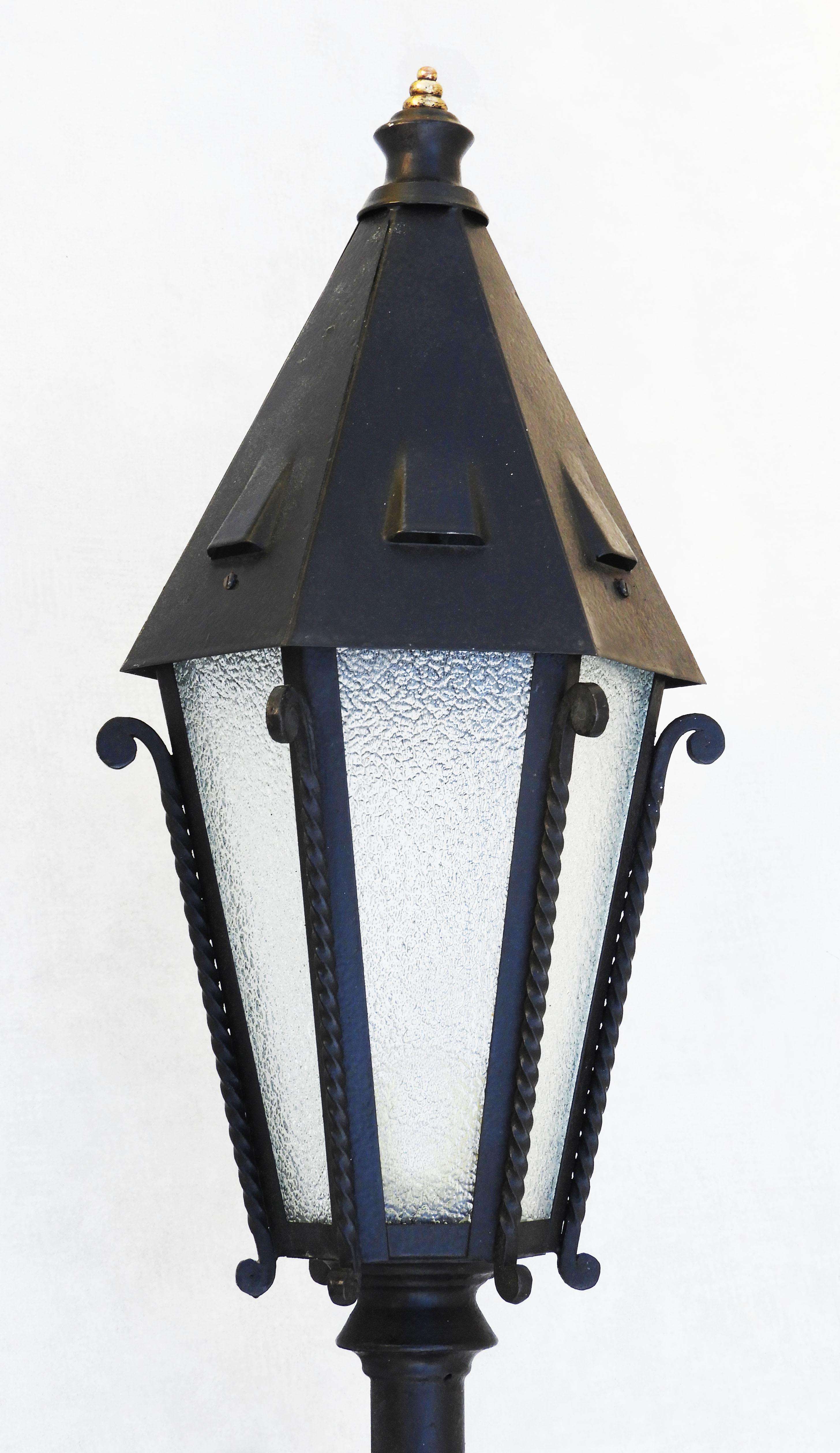 Large French Outdoor Torchère Lanterns C1950 1
