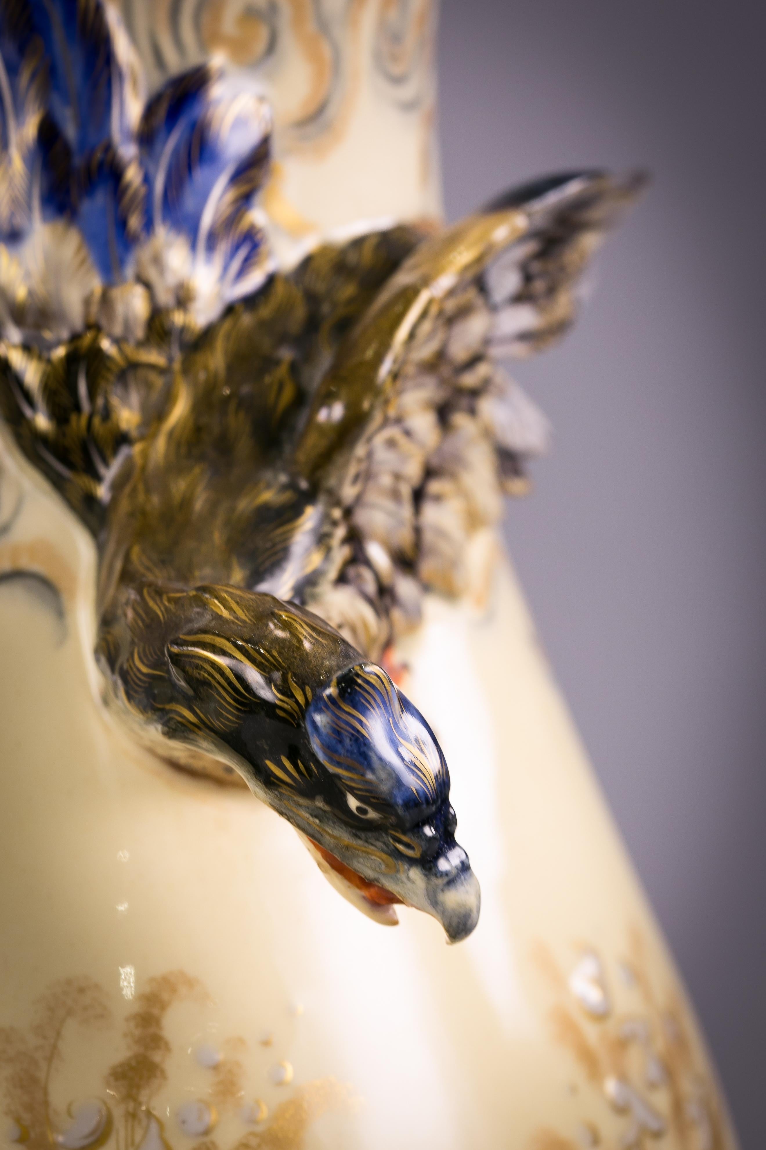 Faenza Coppia di vasi di faience francese, Luneville, 1875 circa in vendita