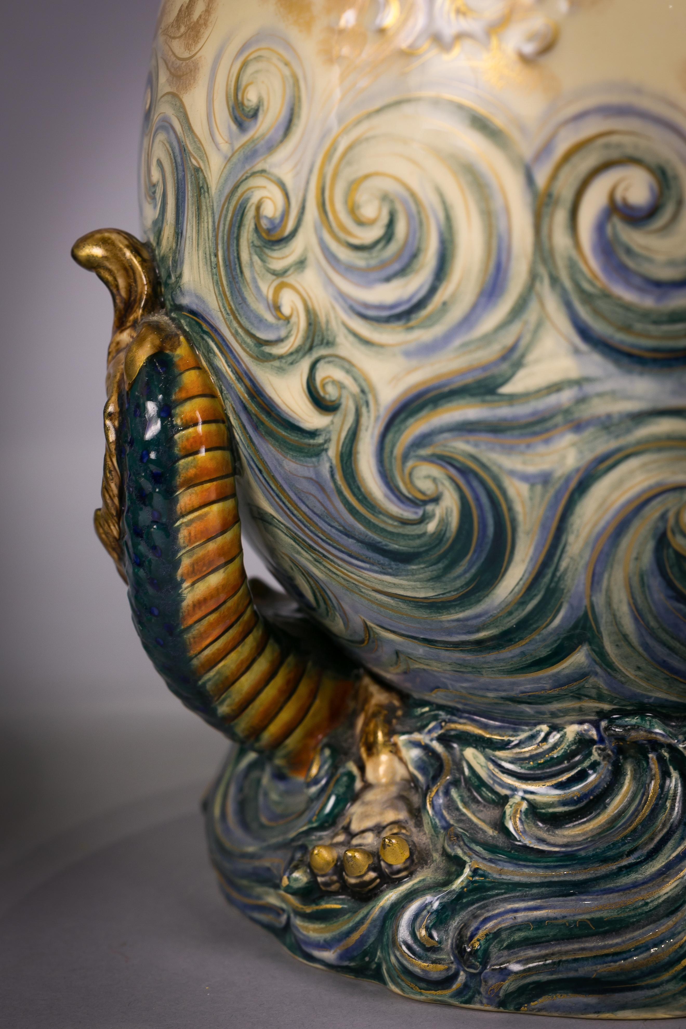 Coppia di vasi di faience francese, Luneville, 1875 circa in vendita 1