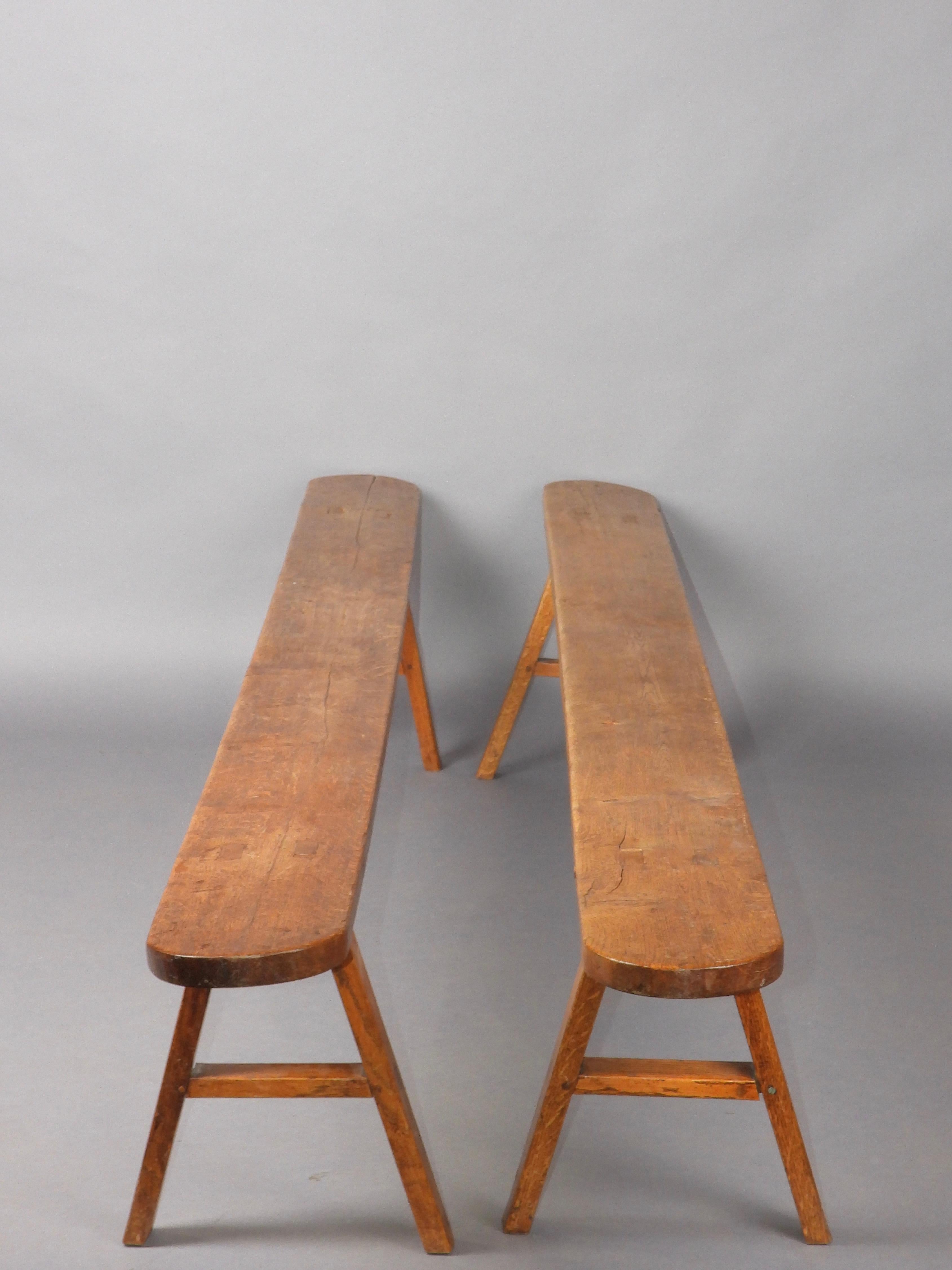 Mid-19th Century Pair of French farmer style bench For Sale