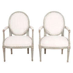 Pair of French Fauteuil by Renowned Furniture Maker Louis Charles Carpentier