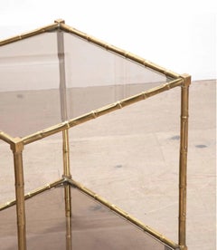 Paar französische Faux Bamboo End Tables