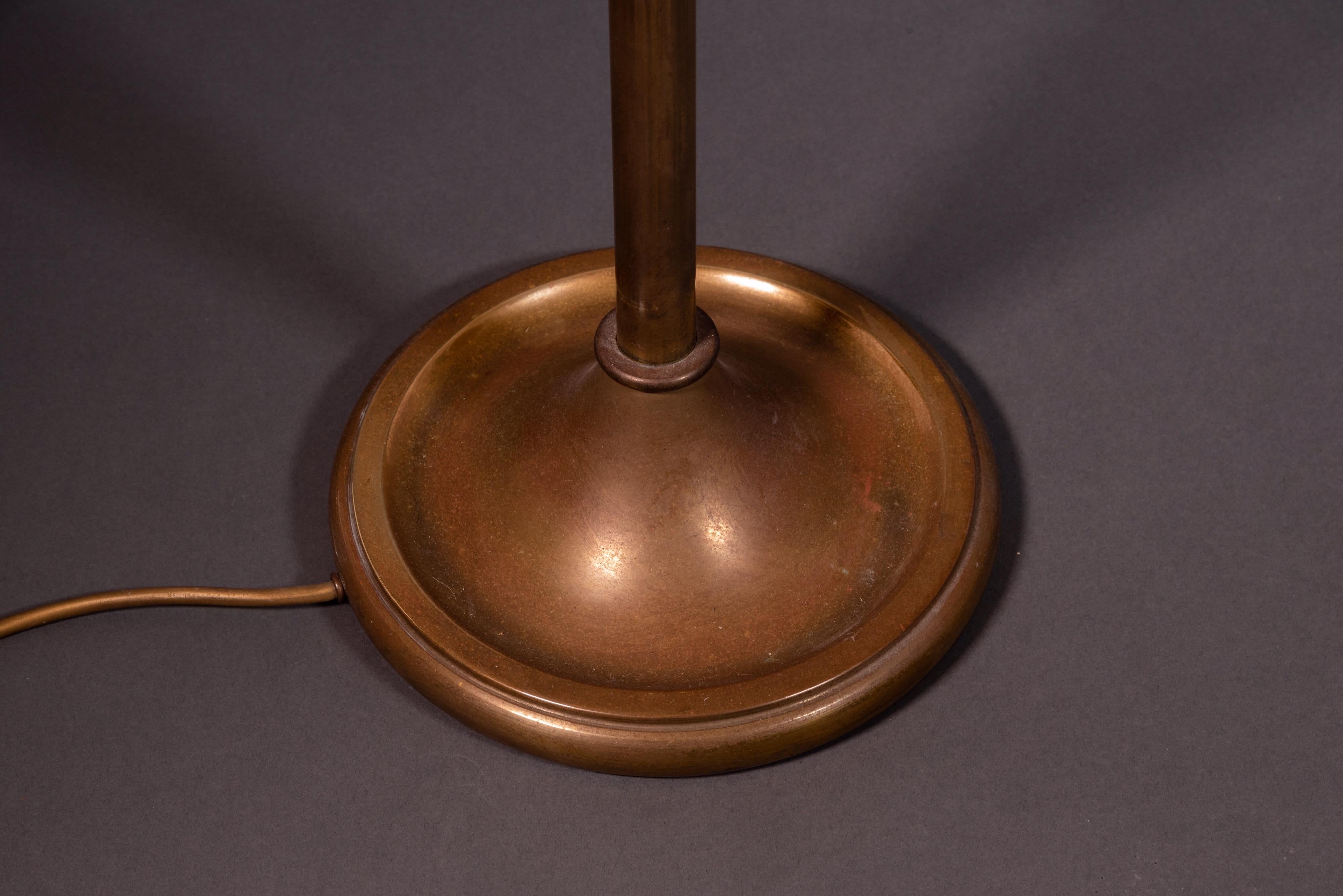 Pair of French Floor Lamps in Golden Brass 3