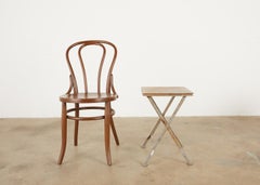 Pair of French Folding Iron Campaign Style Drink Tables