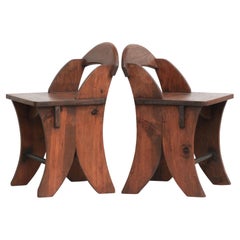Pair of French Folk Art Chairs C1930