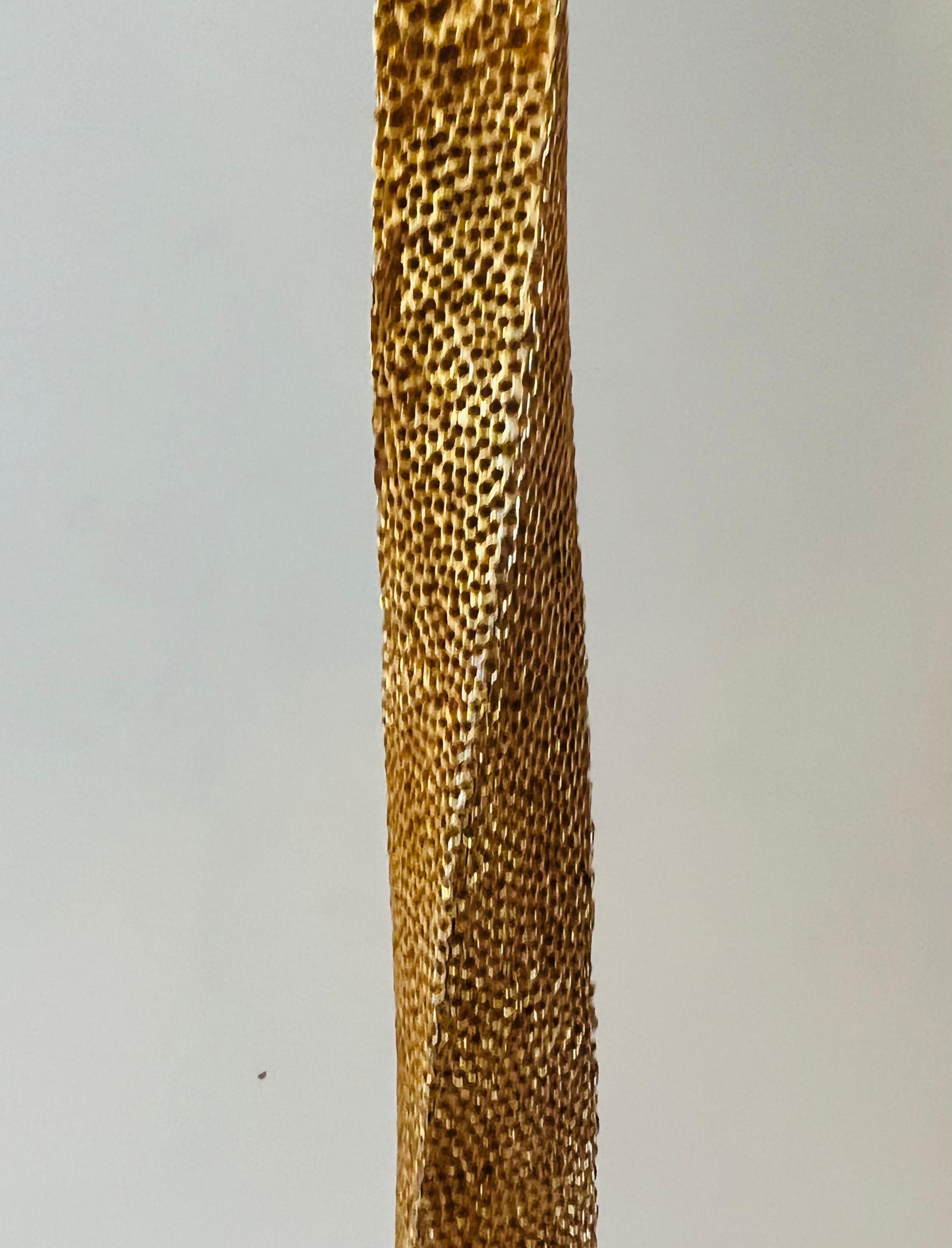 Paar französische Fondica-Tischlampen aus goldener Bronze aus den 90er Jahren (Französisch) im Angebot