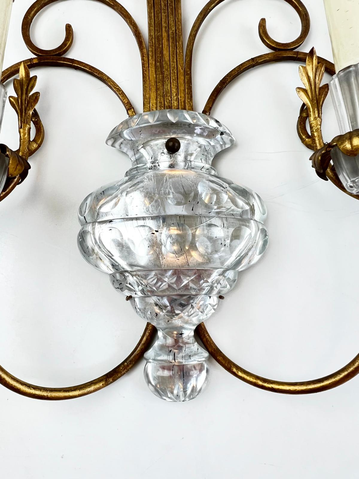 Pair of French, Four-Light Bagues-Style Sconces For Sale 2