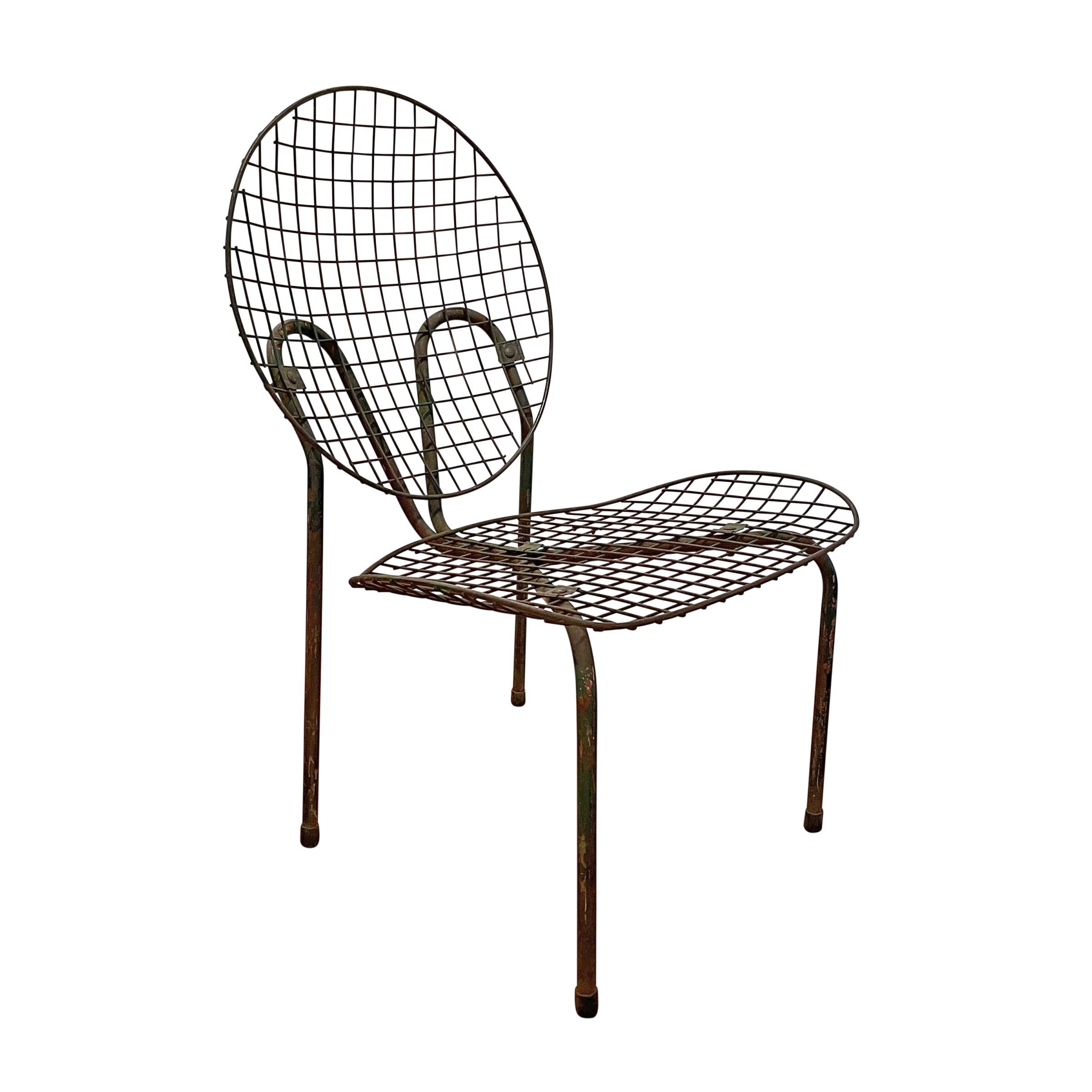 Steel Pair of French Garden Chairs