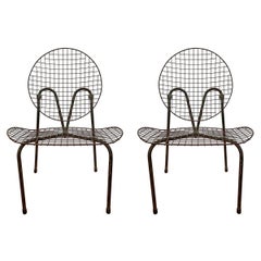 Vintage Pair of French Garden Chairs