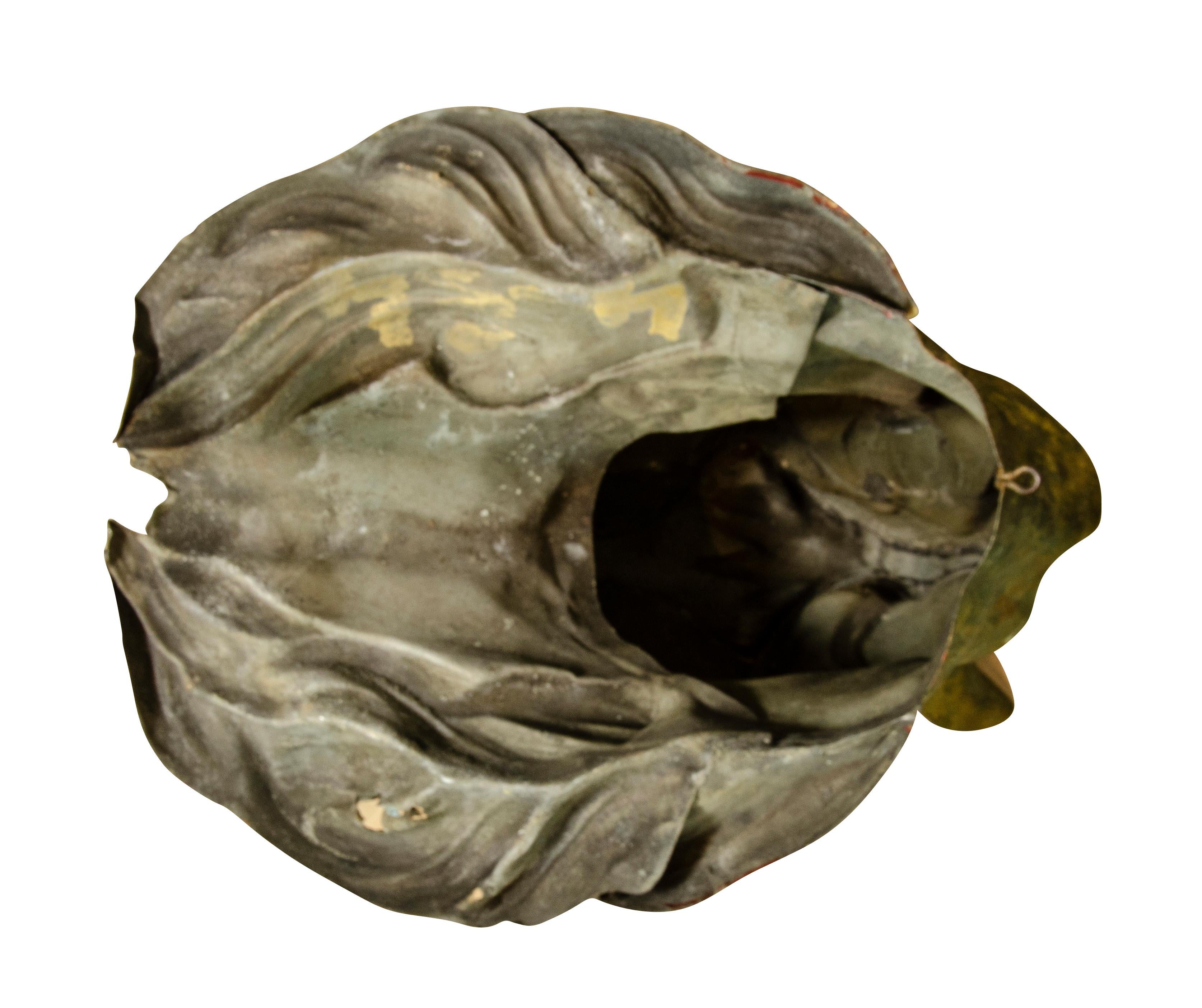 Pair of French Gilded Zinc Horse Heads For Sale 12