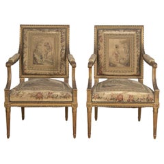 Pair of French Gilt Armchairs Pair of French Gilt Armchairs