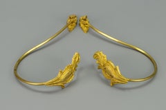 Pair of French Gilt Bronze and Brass Curtain Tiebacks or Curtain Holders