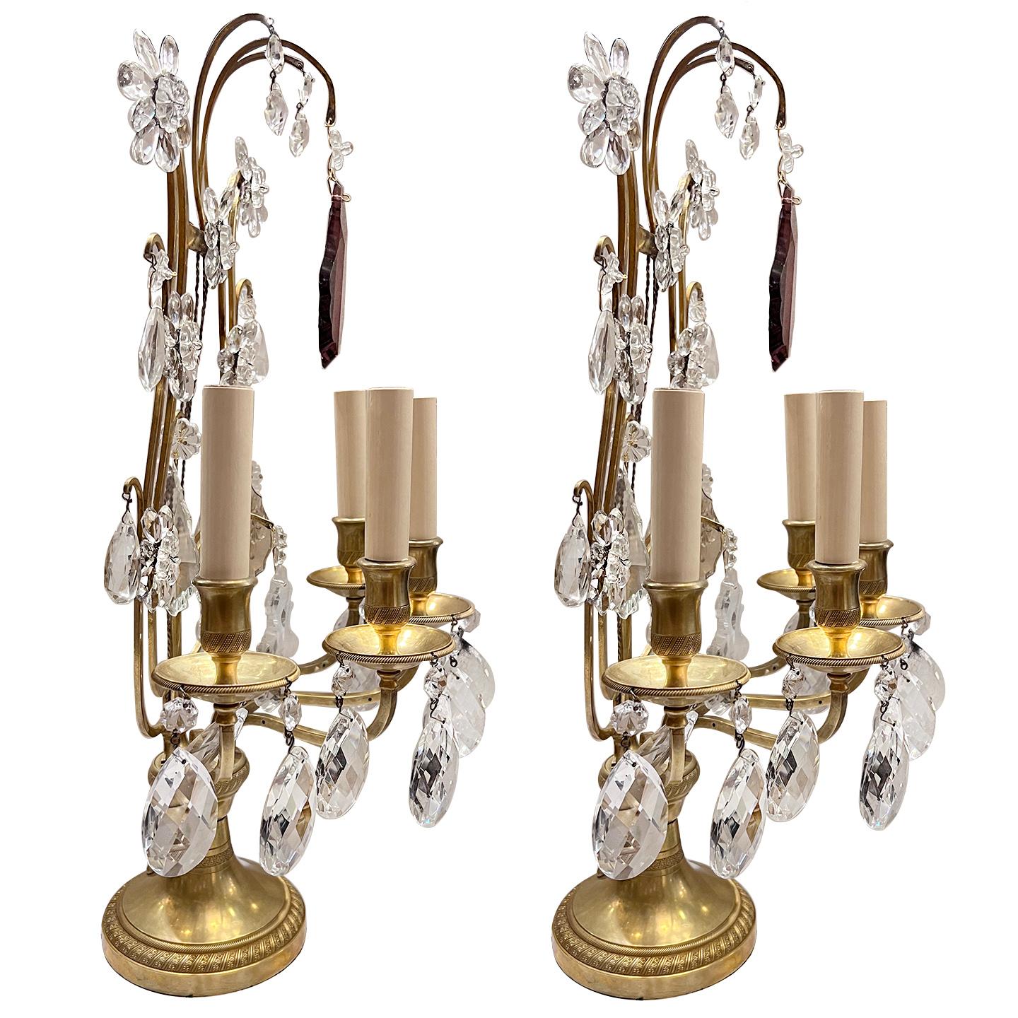 Pair of French Gilt Bronze Candelabra For Sale 4