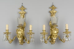 Pair of French Gilt Bronze Sconces