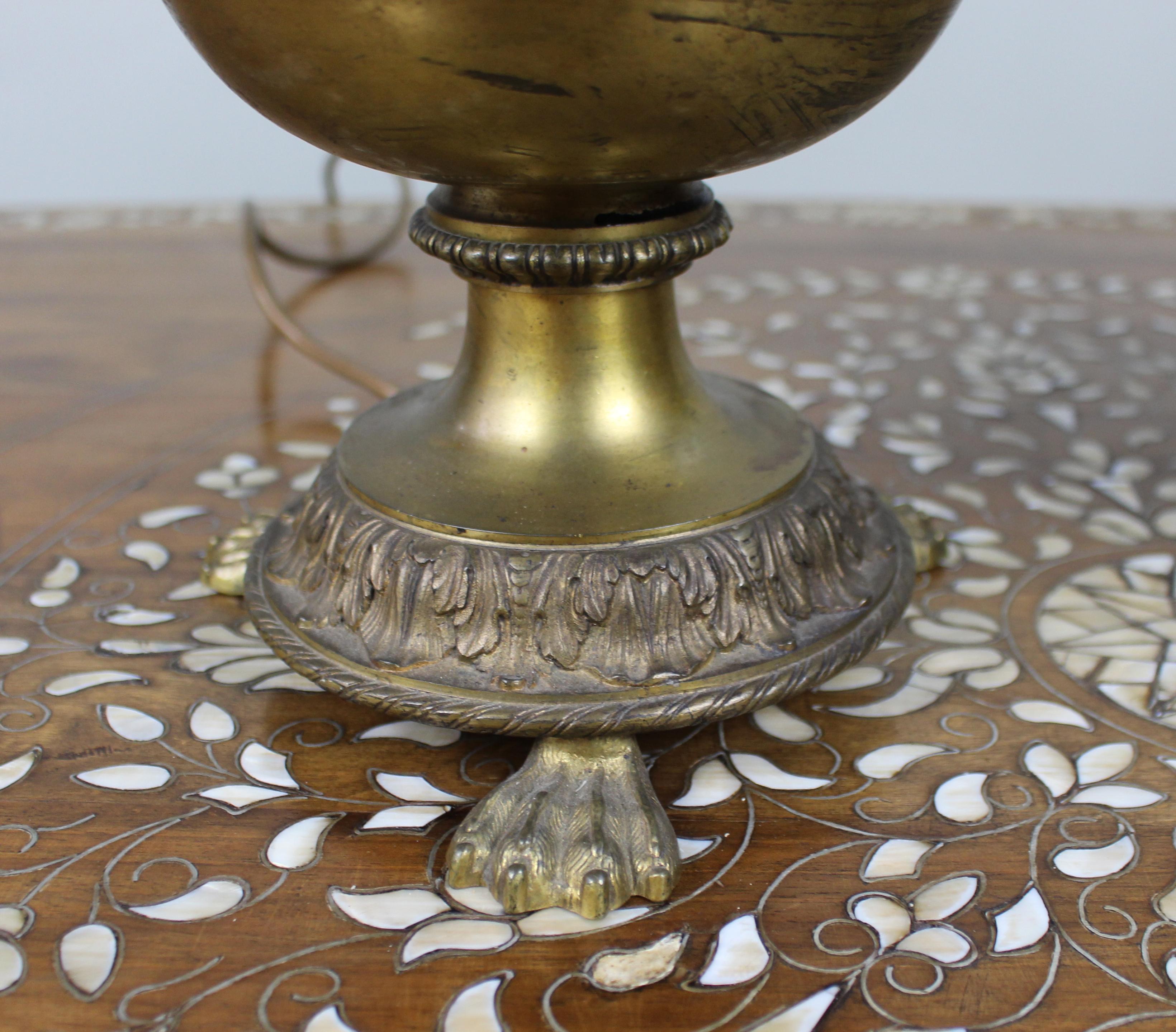 Pair of French Gilt Bronze Urn Lamps with Putti Reliefs, circa 1900 For Sale 2