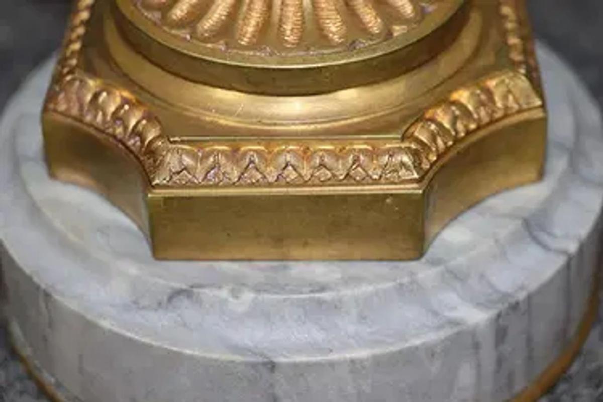 Pair of French Gilt Bronze Vases For Sale 4