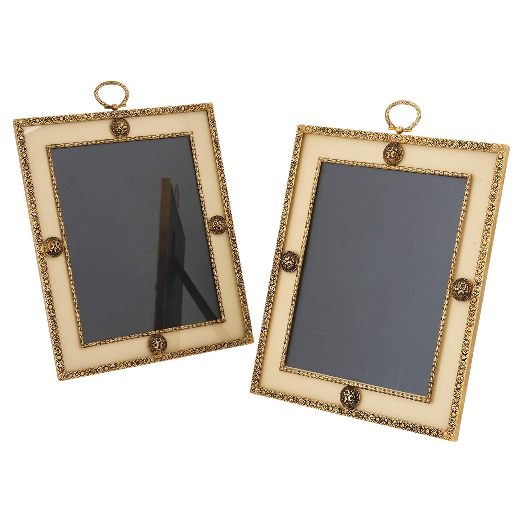 Pair of French Gilt Metal Frames by Puiforcat