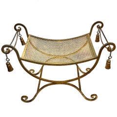 Pair of French Gilt Tassel Benches