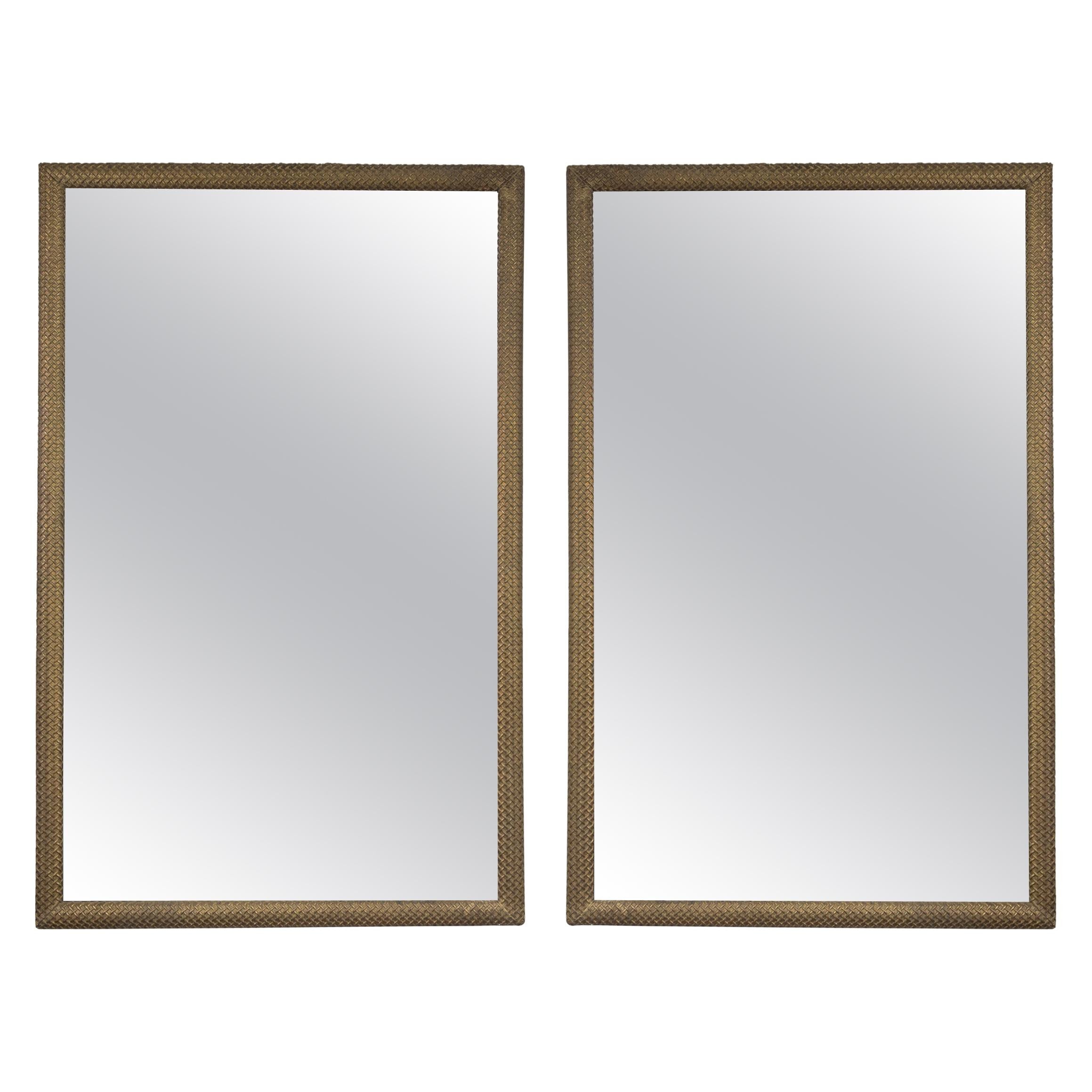 Pair of French Gilt-Wood Mirrors