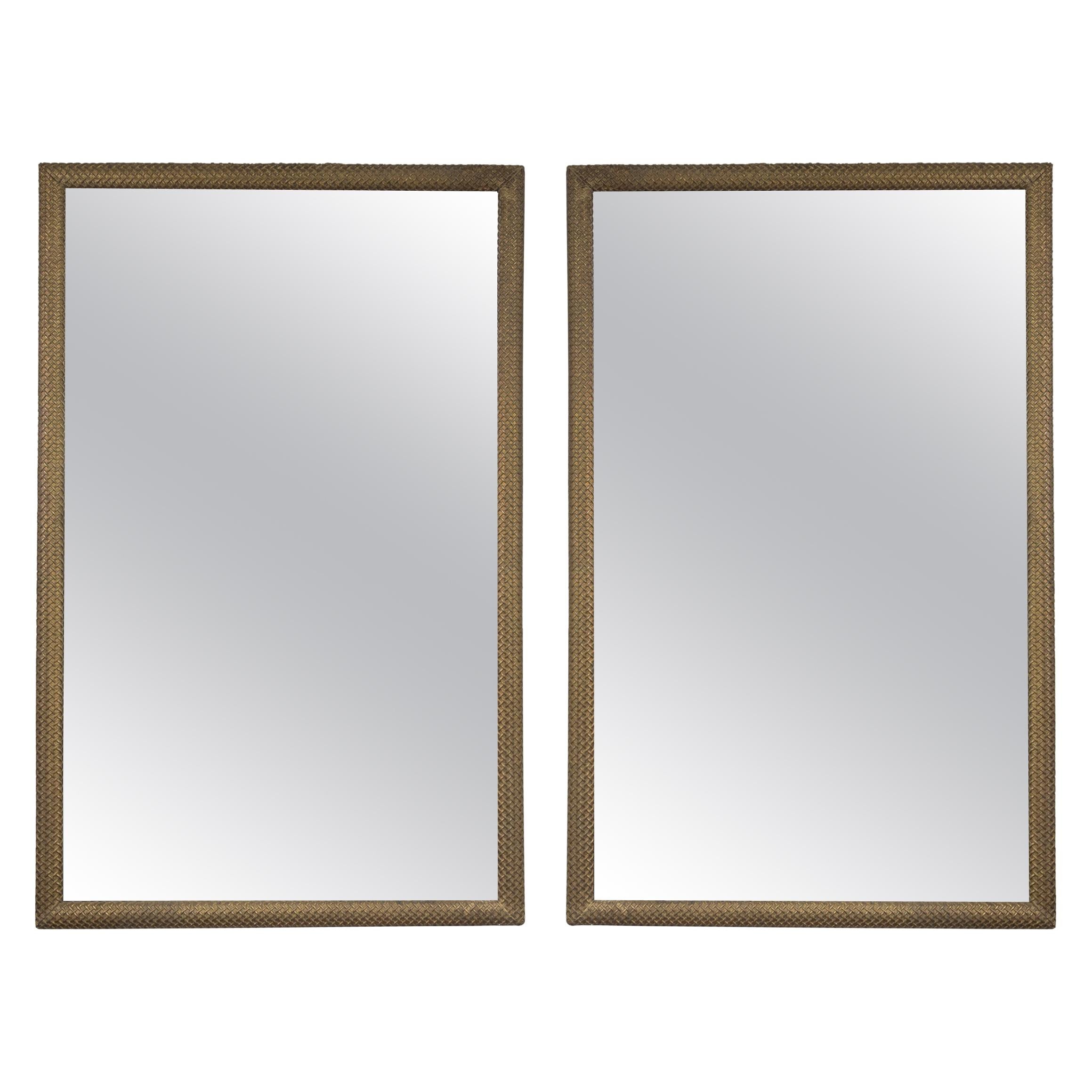 Pair of French Gilt-Wood Mirrors