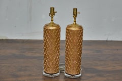 Pair of French Giltwood 19th Century Fragments Made into Table Lamps