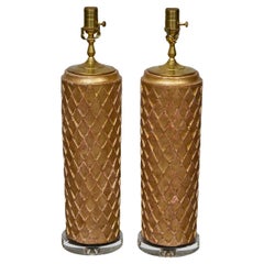 Pair of French Giltwood 19th Century Fragments Made into Table Lamps