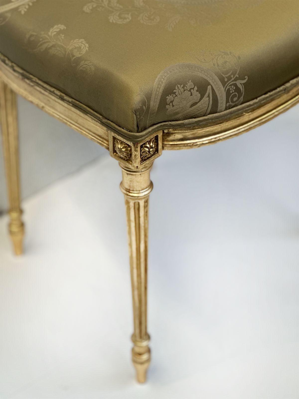 Pair of French Giltwood Accent Chairs, c. 1910's For Sale 2