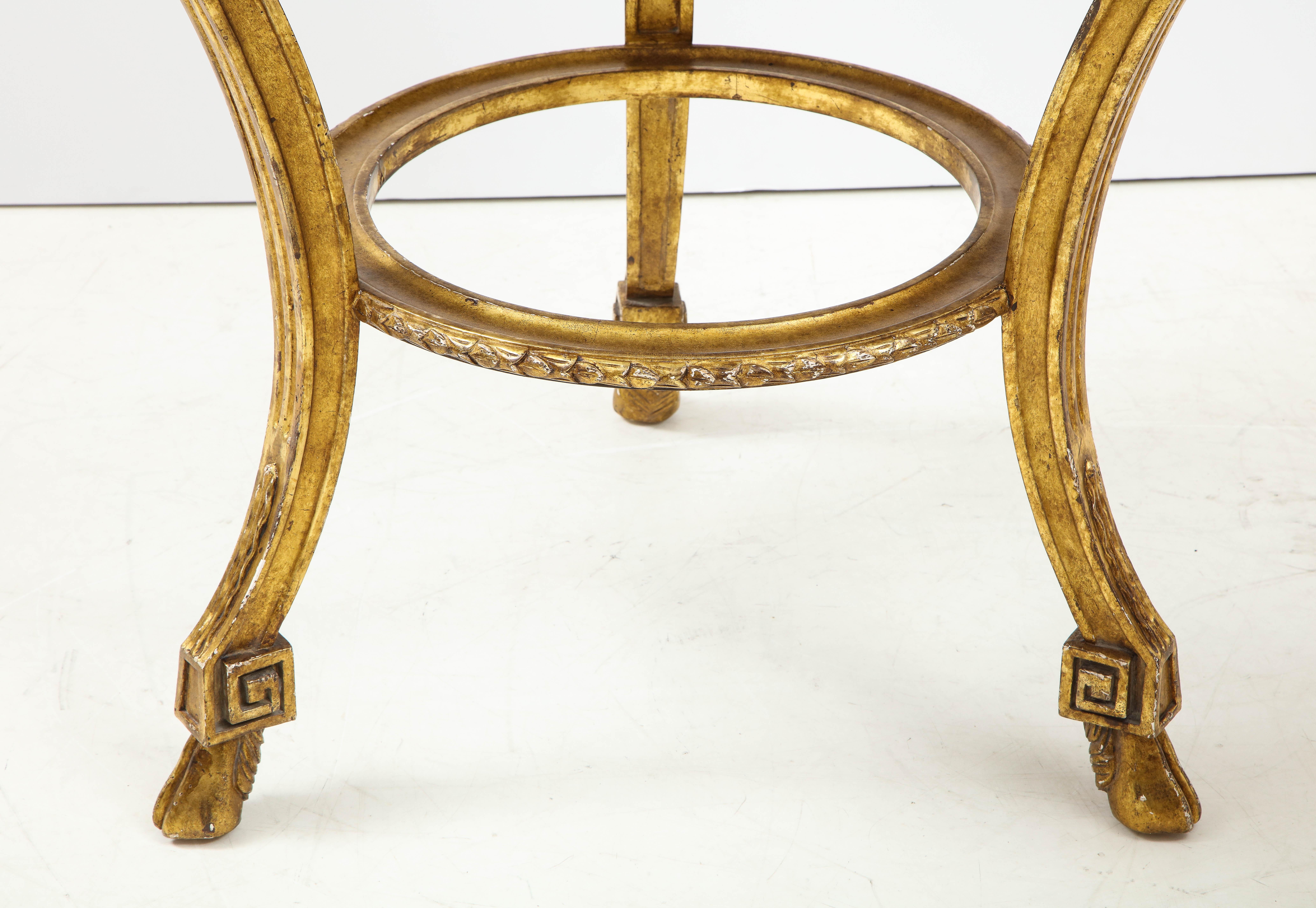 Pair of French Giltwood and Marble Guéridons 11