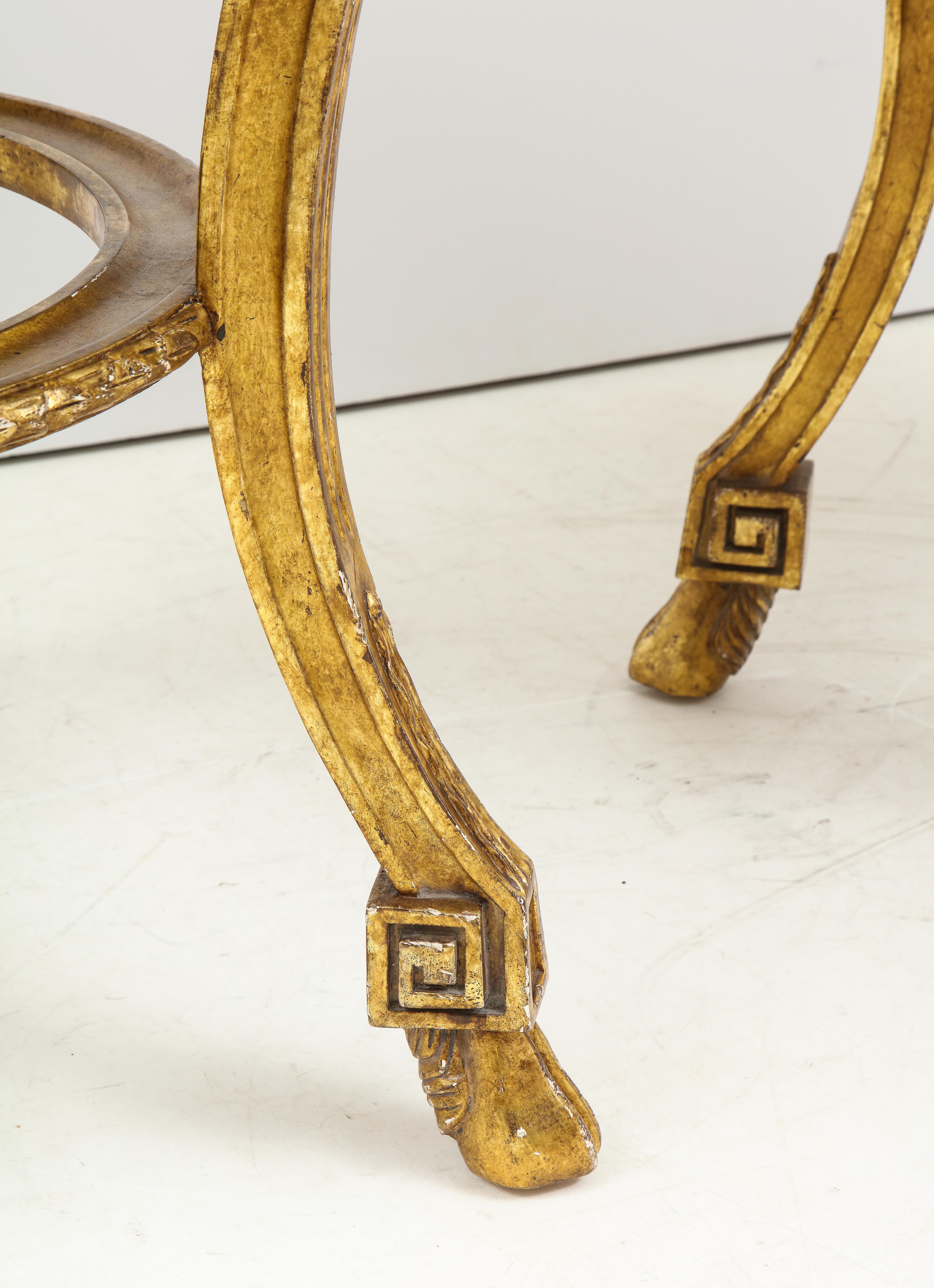 Pair of French Giltwood and Marble Guéridons 2