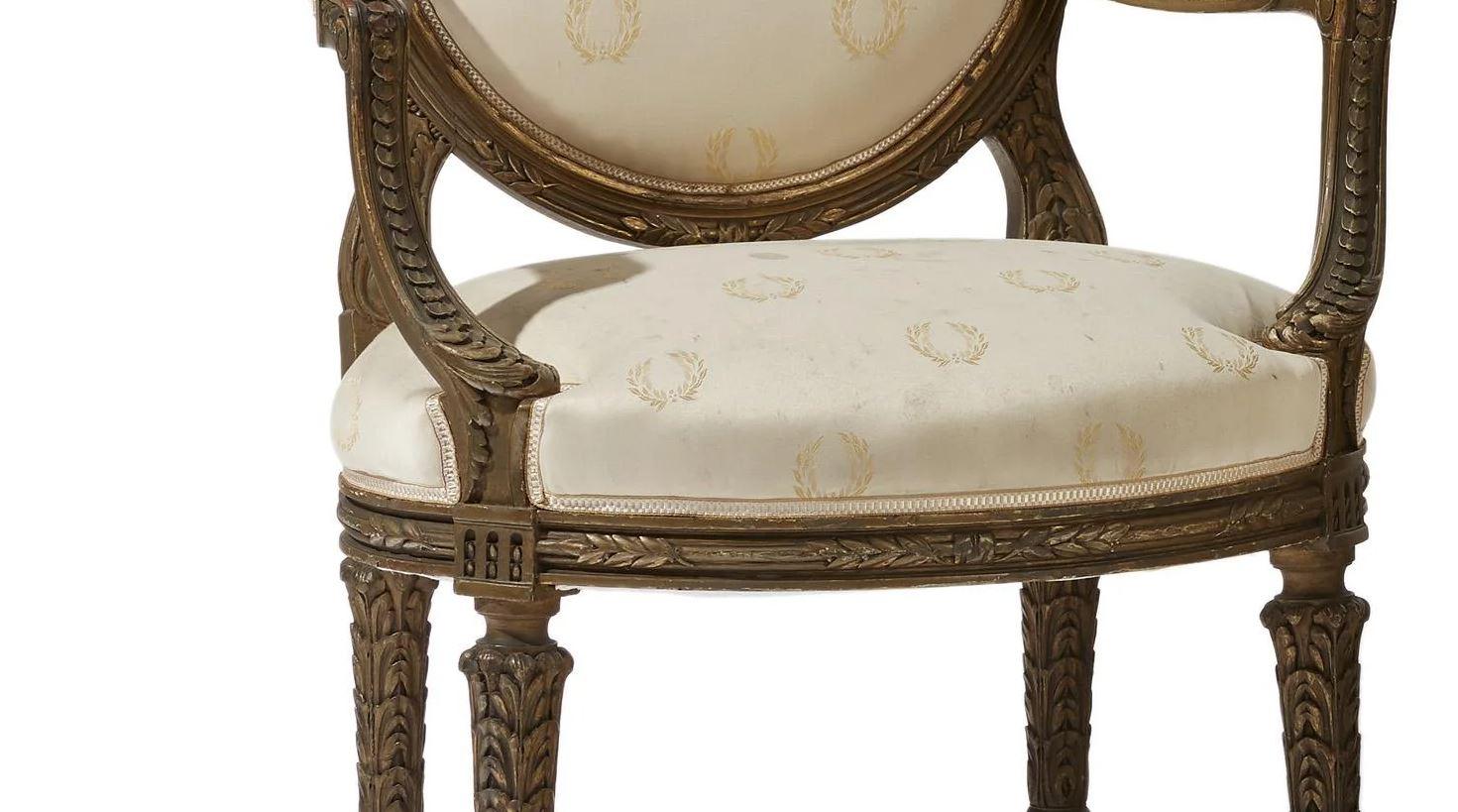Pair of French Giltwood Armchairs, 19th Century 1