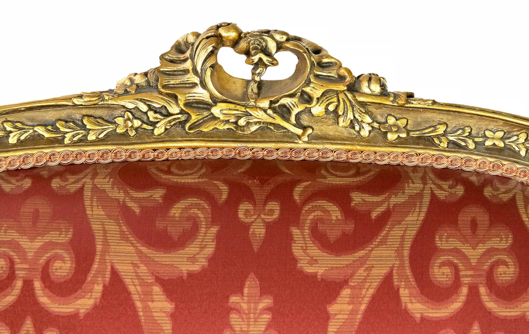 20th Century Pair of French Giltwood Loveseat Sofas