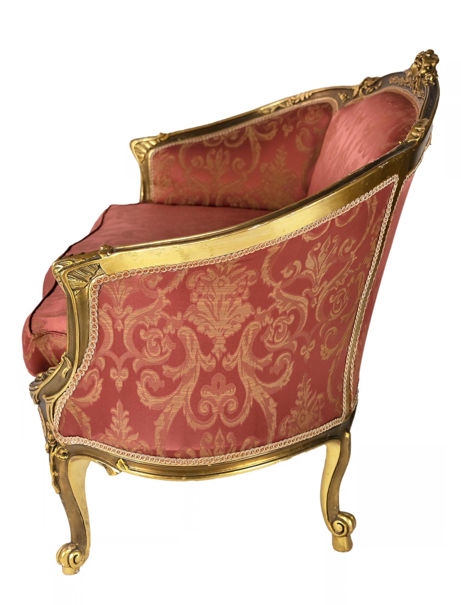 Pair of French Giltwood Loveseat Sofas 2