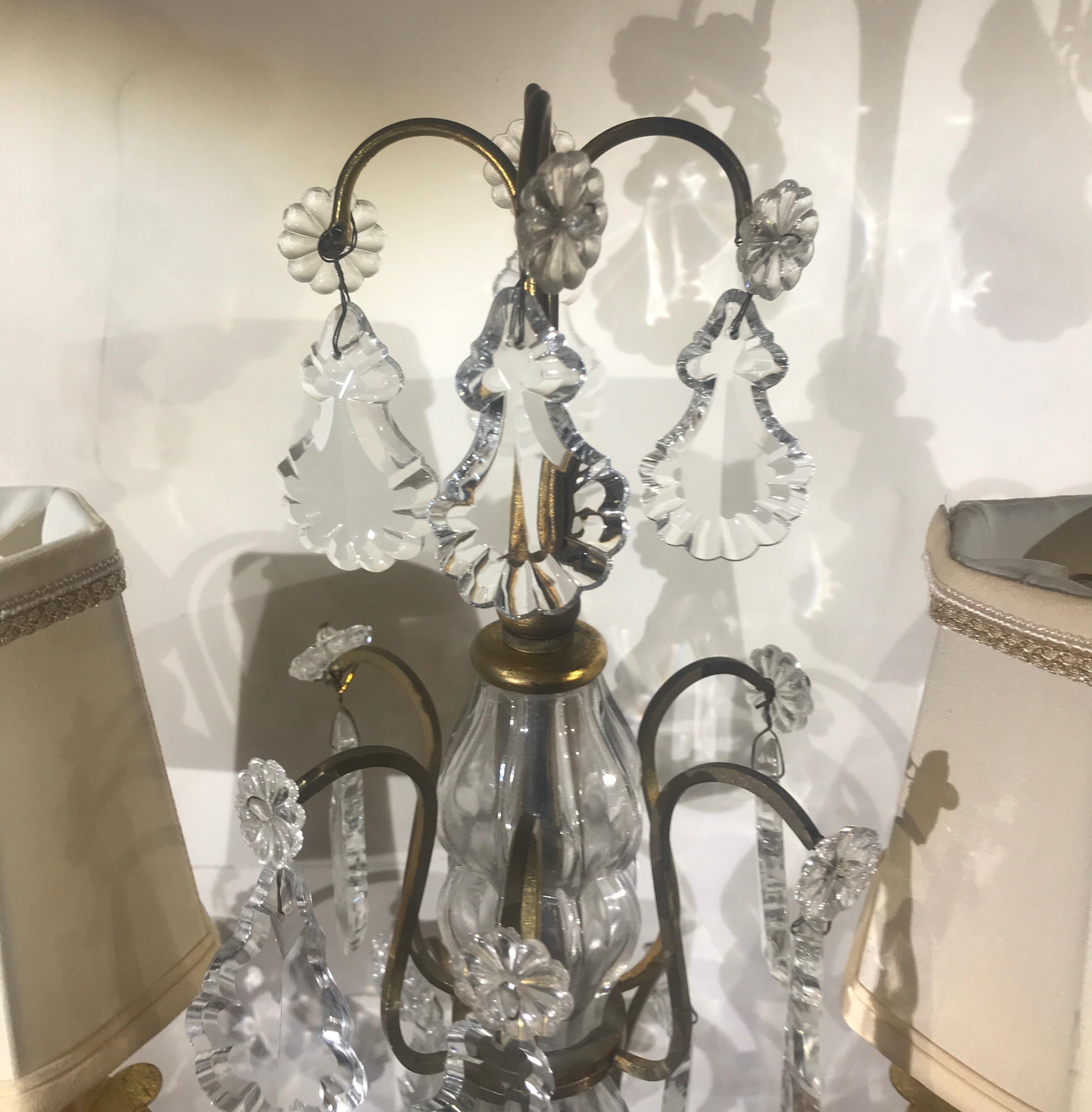 Pair of French Girondole Candelabra Lamps 2