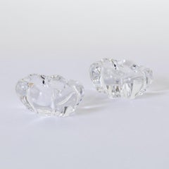 Pair of French Glass Salt and Pepper Cellars