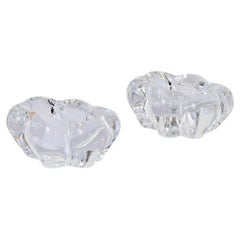 Pair of French Glass Salt and Pepper Cellars