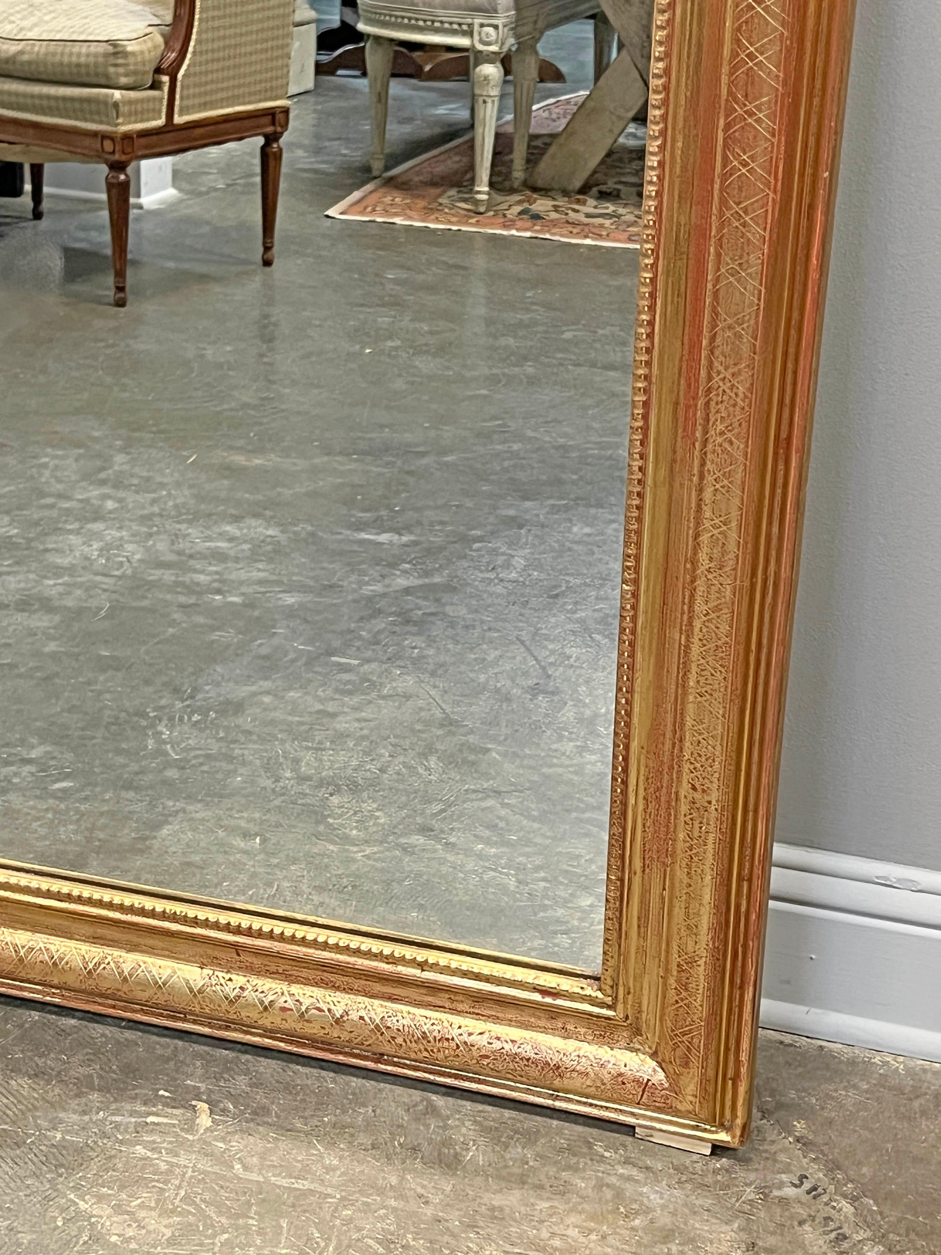 Louis Philippe Pair of French Gold Gilt Arched Mirrors
