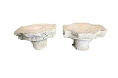 Pair of French Gothic Stone Capitals