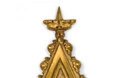 Pair of French Gothic Style Gilt Bronze Sconces