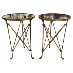 Pair of French Granite Side Tables
