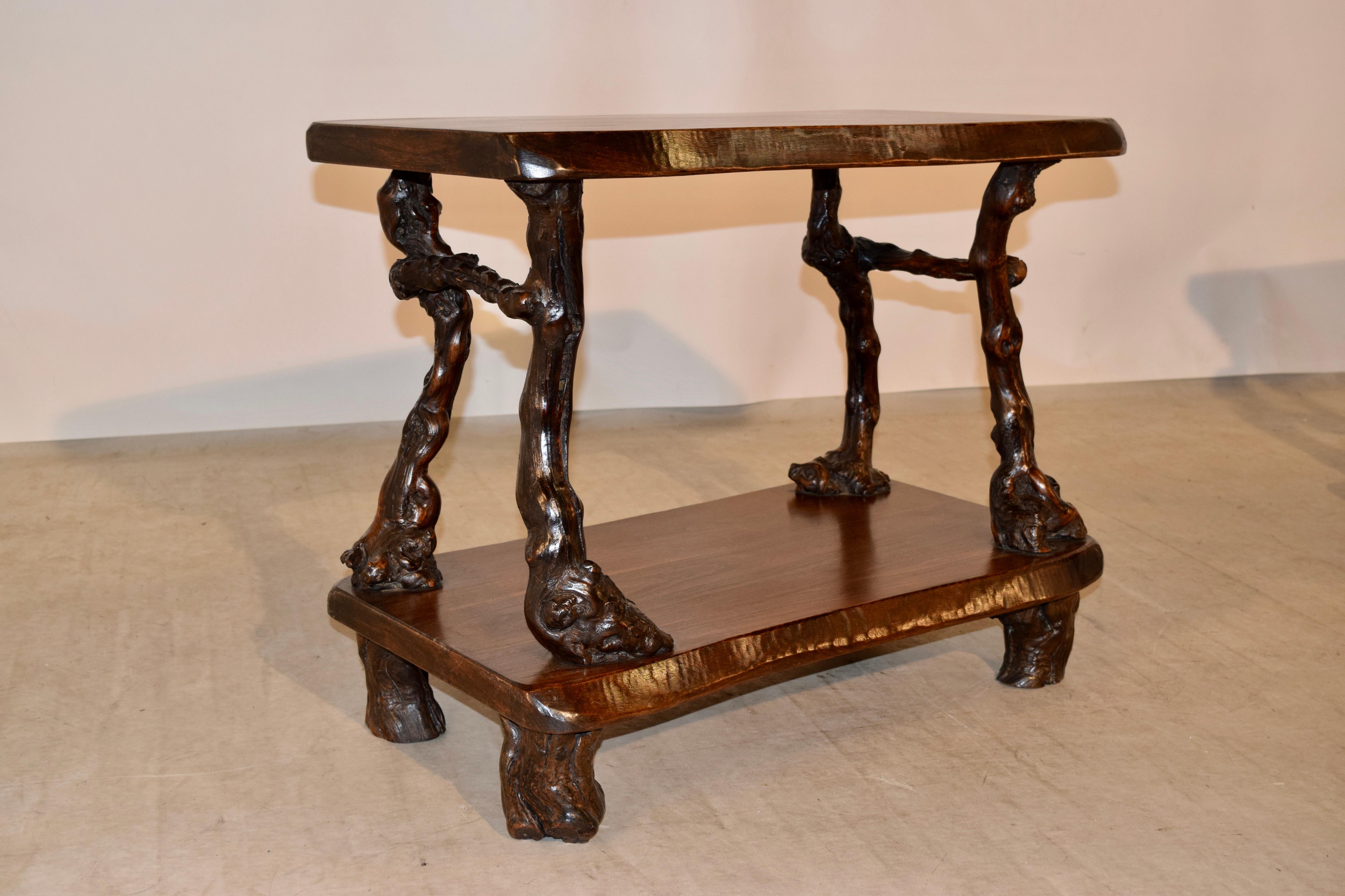 Pair of French Grapevine and Walnut Tables 1