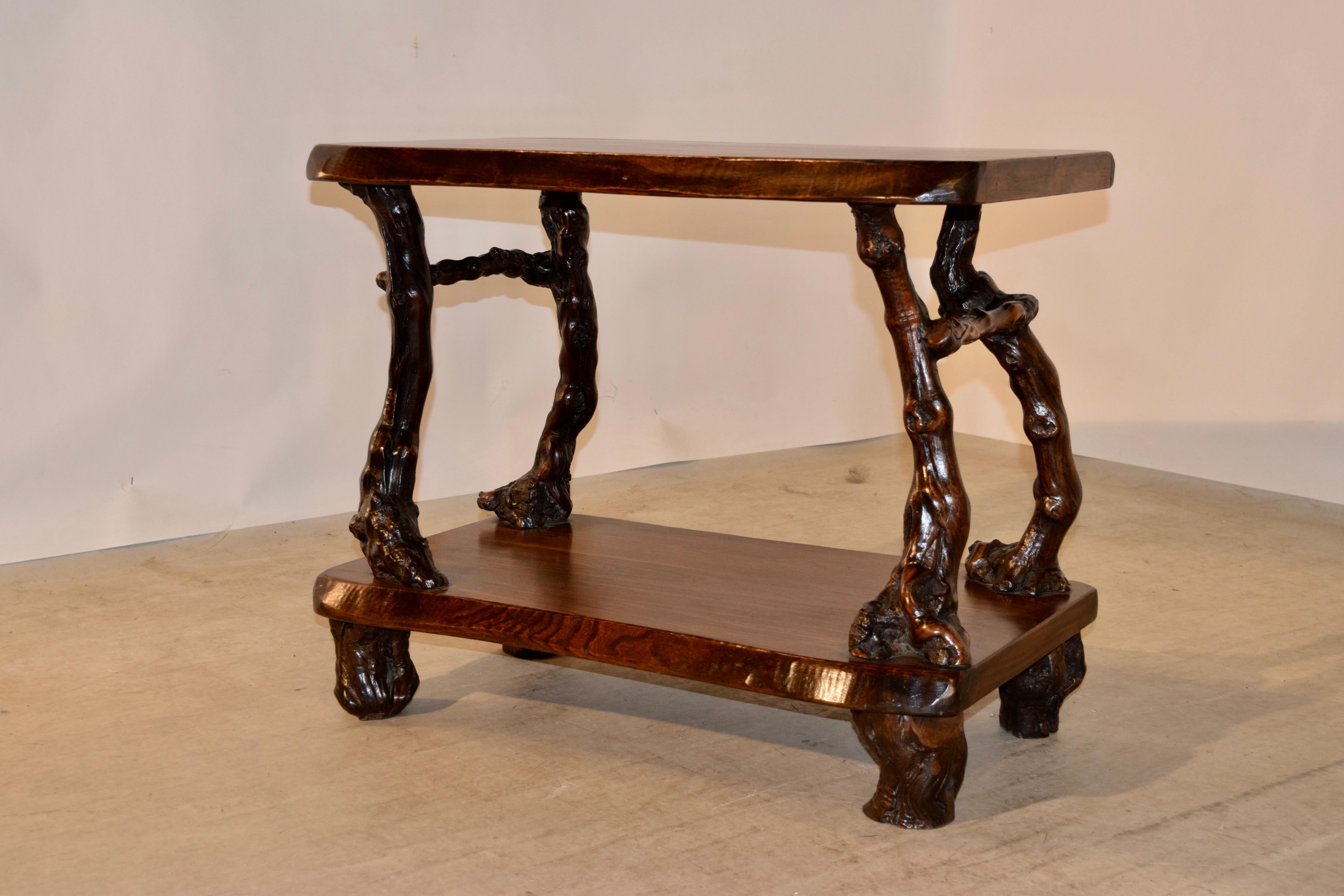 Pair of French Grapevine and Walnut Tables 2